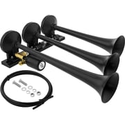 Vixen Horns Train Horn for Truck/Car Triple Trumpet Black VXH3118B