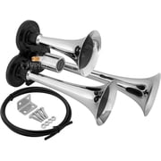 Vixen Horns Train Horn for Truck/Car Triple Trumpet Chrome VXH3311C