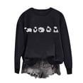 thumbnail image 1 of Vixolx Graphic Sweatshirt for Women Crew Neck Long Sleeve Shirts Oversized Casual Pullover Tops Fall Fashion Clothes, 1 of 6
