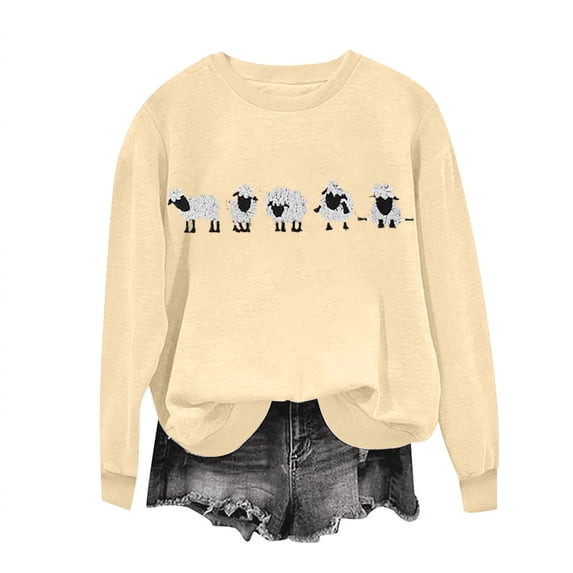 Vixolx Graphic Sweatshirt for Women Crew Neck Long Sleeve Shirts Oversized Casual Pullover Tops Fall Fashion Clothes