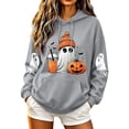 thumbnail image 1 of Vixolx Womens Halloween Hoodies Ghost Graphic Long Sleeve Pullover with Pocket Loose Hooded Drawstring Sweatshirt Fall Winter Tops, 1 of 6