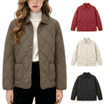 thumbnail image 1 of Vixolx Womens Lightweight Quilted Jacket Point Collar Snap Button Short Padded Coat with Patch Pockets Casual Warm Fall Winter Outerwear, 1 of 6