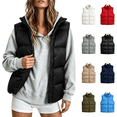 thumbnail image 1 of Vixolx Womens Short Puffer Vest Stand Collar Sleeveless Full Zip Padded Jacket with Side Pockets Solid Casual Fall Winter Outerwear, 1 of 8