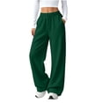 thumbnail image 1 of Vixolx Womens Sweatpants Elastic Waist Baggy Wide Leg Trousers Fall Fashion Solid Color Track Pants with Pockets, 1 of 7