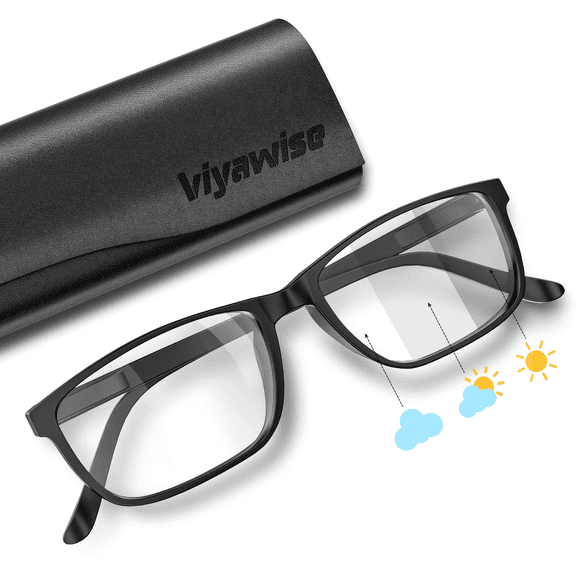 Viyawise G5 Blue Light Blocking Glasses for Women & Men, Eye Strain Protection Bluelight Blockers Clear Glasses for Better Sleep Reading Indoor Outdoor Computer Gaming, Gray