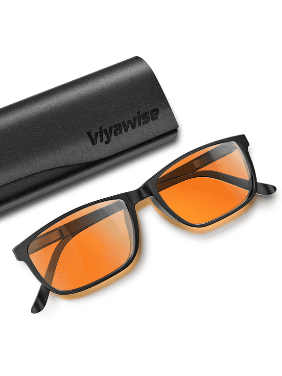 G5 Blue Light Blocking Glasses for Women & Men, Eye Strain Protection Bluelight Blockers Clear Glasses for Better Sleep Reading Indoor Outdoor Computer Gaming, Amber