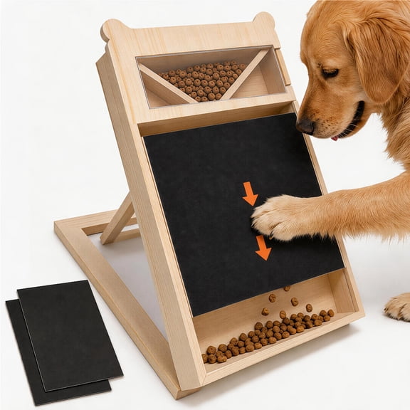 Viyuse Dog Nail Scratch Board with Treat Dispenser, 2-in-1 Nail Care and Reward Puzzle Feeder Toy, Interactive Dog Nail File Alternative to Clippers and Grinders