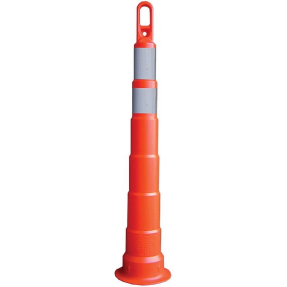 VizCon Looper-Cone w/ 4" & 6" Relfective Collars (No Base), 42", Orange, 1/Each
