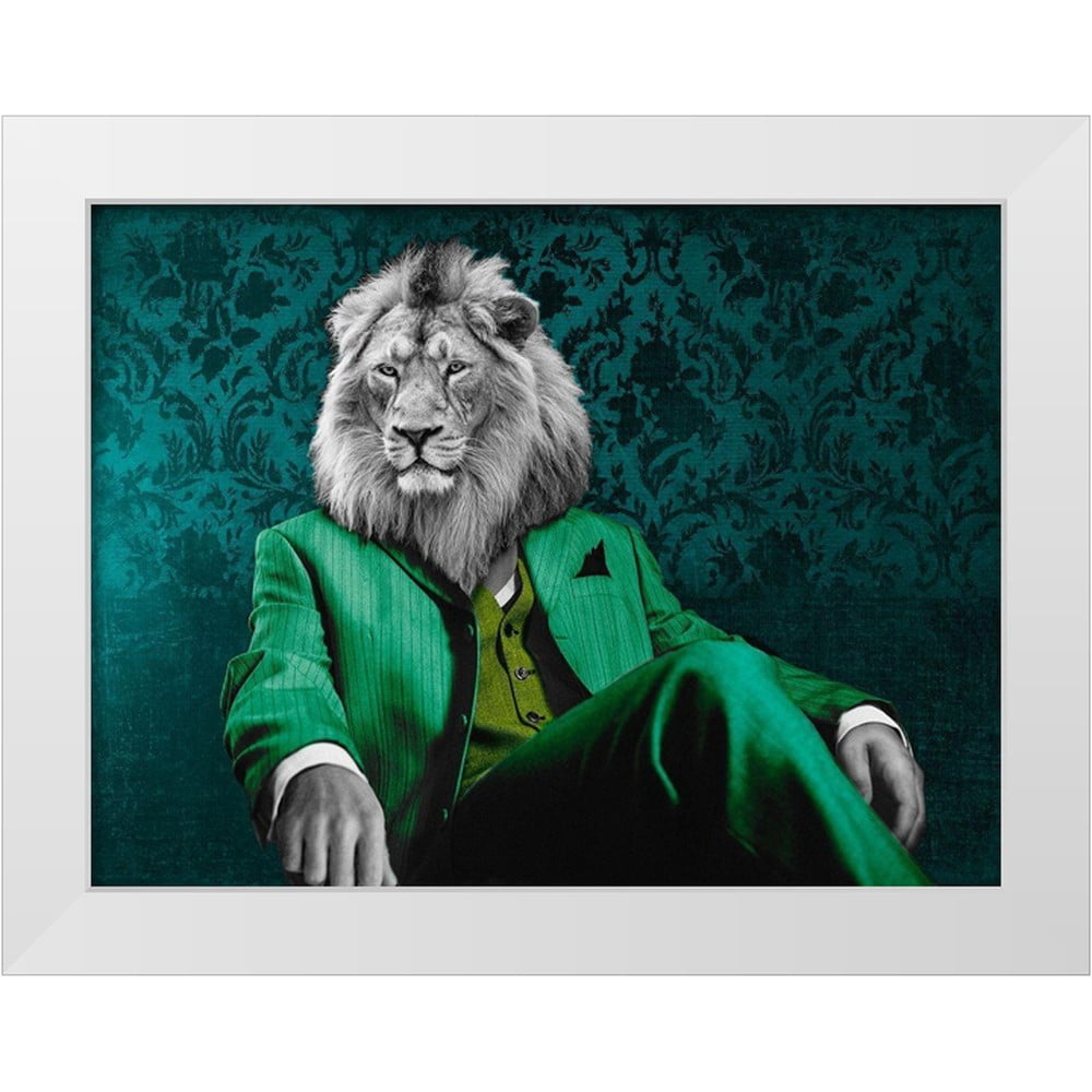 Vizlab VizLab 14x12 White Modern Wood Framed Museum Art Print Titled - Pensive ...