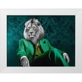 thumbnail image 1 of VizLab 32x25 White Modern Wood Framed Museum Art Print Titled - Pensive Leader - Pop Version, 1 of 4