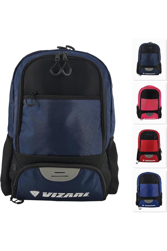 'Avila' Soccer Backpack | Versatile Multiple Sports Bag for Ultimate Convenience | For Youth and Adults - BLACK/NAVY