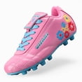thumbnail image 1 of Vizari Blossom Soccer Cleats for Kids, Toddlers, and Youth – Comfortable and Durable Firm Ground Outdoor Shoes - Pink/Blue, 9, 1 of 6