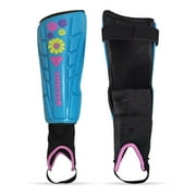 Vizari Blossom Soccer Shin Guards for Kids, Youth, and Adults | Lightweight Protective Gear with Stylish Design - BLUE, XS