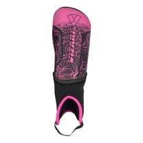 Vizari Cali Soccer Shin Guard with Ankle Protection for Boys and Girls Pink/Black - L