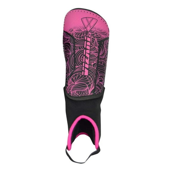 Vizari Cali Soccer Shin Guard with Ankle Protection for Boys and Girls Pink/Black - L