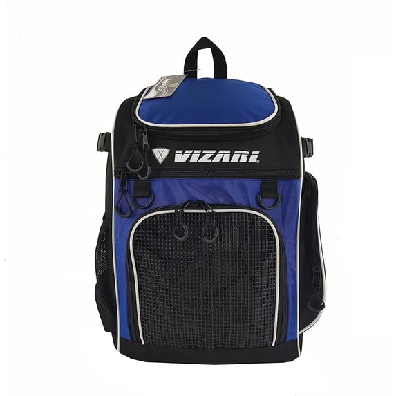 Vizari 'Cambria' Soccer Backpack | Versatile Multiple Sports Bag for Ultimate Convenience | For Youth and Adults - Royal White