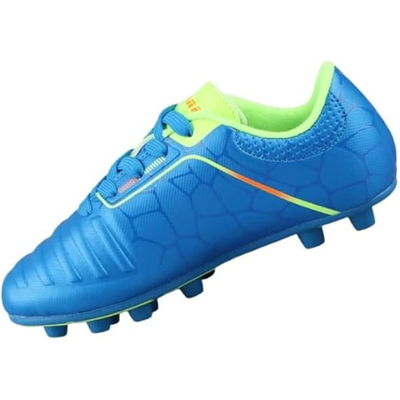 Vizari USA Catalina Firm Ground Soccer Cleats for Kids – Comfortable, Durable, and Traction-Ready Shoes for Boys and Girls - Blue, 4.5