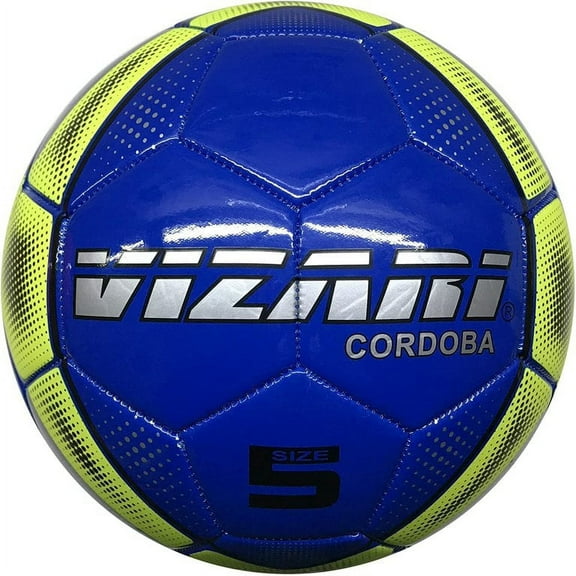  Vizari Cordoba Soccer Ball | Sizes 3, 4, 5 | Durable for Youth & Adult Play - CYAN BLUE, 5