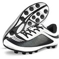 thumbnail image 1 of &nbsp;Vizari USA Infinity Soccer Cleats for Kids – Lightweight, Durable Youth Firm Ground Soccer Shoes for Boys and Girls - White/Black, 13, 1 of 5