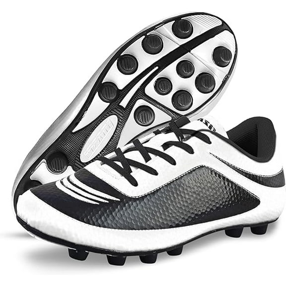 &nbsp;Vizari USA Infinity Soccer Cleats for Kids – Lightweight, Durable Youth Firm Ground Soccer Shoes for Boys and Girls - White/Black, 2