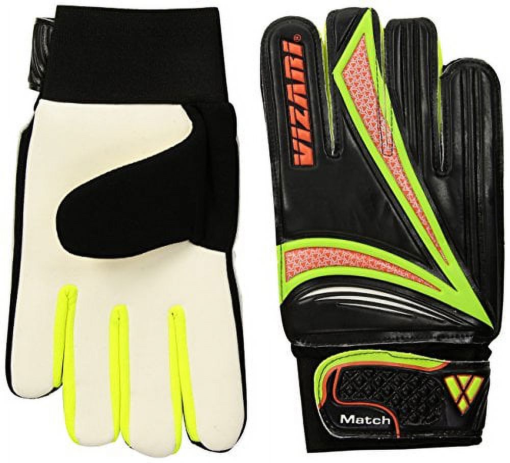 Vizari Junior Keeper Glove - Professional Soccer Goalkeeper Goalie Gloves for Kids and Adults - Superior Grip, Durable Design, Secure Fit - Black/Green,Size -7 - image 1 of 3
