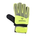 thumbnail image 1 of Vizari Junior Saver Goalkeeper Gloves: Premium Synthetic, Optimal Grip, Durable EVA Backhand, Secure Fit-Yellow/Gray/Black, Size - 4, 1 of 7