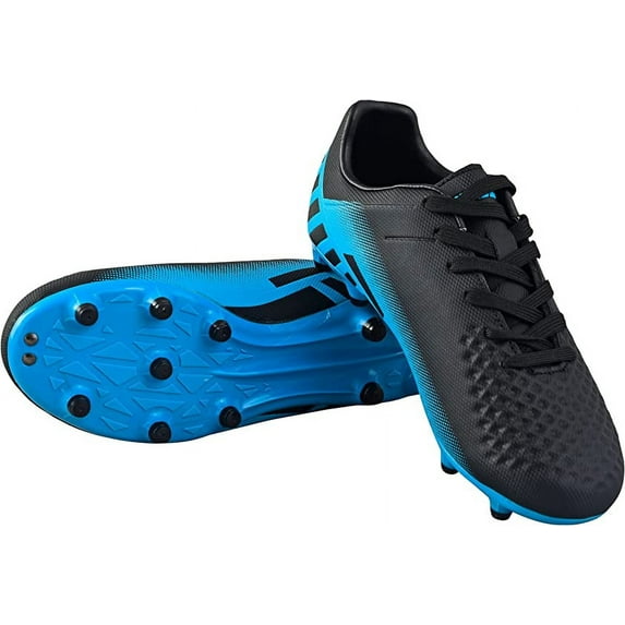 Vizari Youth Firm Ground Soccer Cleats for Kids - Boys, Girls | FG Football Shoes | Maximum Traction & Long Lasting | Designed for Extra Support & Comfort - Blue, Green