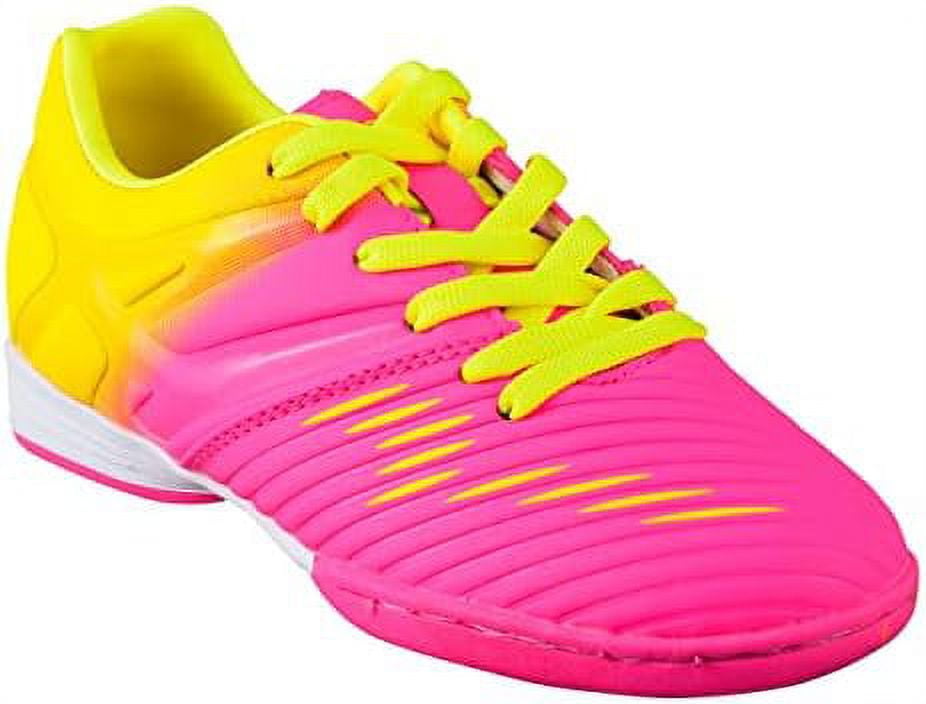 Vizari Liga Indoor Football Shoes for Kids | 100% Synthetic and Machine Washable Indoor Cleats with Rubber Sole | Durable and Comfortable for Boys and Girls | Ideal for Indoor Soccer and Futsal