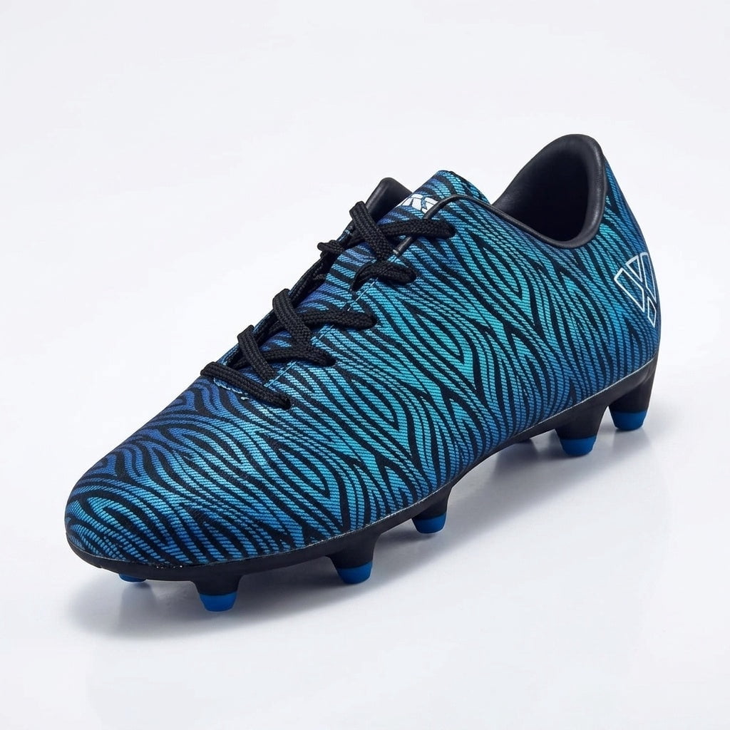 Vizari Kids Soccer Cleats for Boys Girls | Youth Firm Ground FG Athletic Outdoor Football Shoes for Toddlers, Little/Big Kid Blue/Black