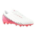 thumbnail image 1 of Vizari Kids Tesoro Junior Firm Ground Outdoor Soccer Shoes for Boys and Girls - White / Pink, 1 of 9