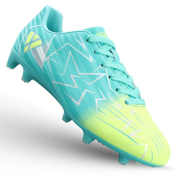 Vizari Lucia Junior Firm Ground Soccer Cleats for Kids – Comfortable, Durable, and Stylish Soccer Shoes for Boys and Girls, Black/Orange, 3