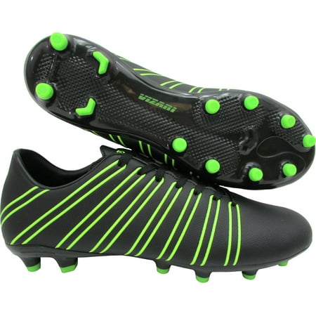 VIZARI - Madero FG- Soccer Shoes, Cleats, Black/Green, Size - 13 ()