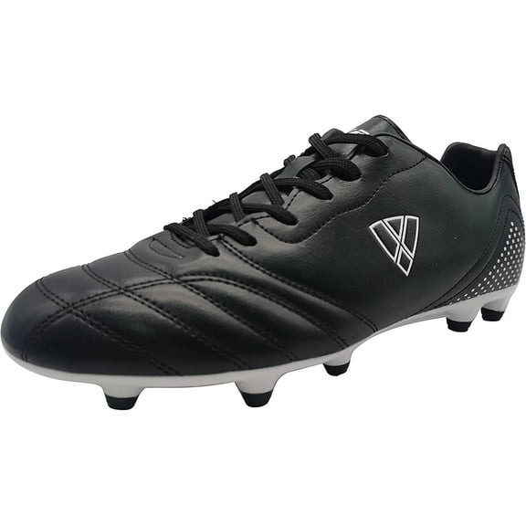 Vizari Men's Redondo FG Outdoor Firm Ground Soccer Shoes/Cleats | for Teens and Adults - Black White
