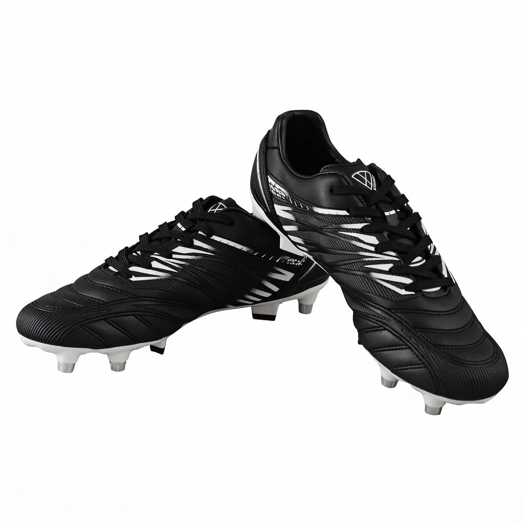 Vizari Men's Valencia SG Soft Ground Soccer Shoes/Cleats for Soft or Wet Playing Surfaces and Fields (Black, 12)
