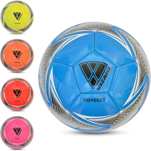 Vizari Odyssey Soccer Ball | Sizes 3, 4, 5 | Durable for Practice & Matches | Indoor & Outdoor Play - BLUE, 3