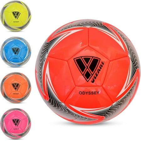 Vizari Odyssey Soccer Ball | Sizes 3, 4, 5 | Durable for Practice & Matches | Indoor & Outdoor Play - RED, 5