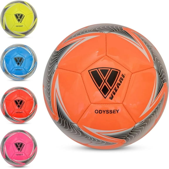 Vizari Odyssey Soccer Ball | Sizes 3, 4, 5 | Durable for Practice & Matches | Indoor & Outdoor Play - ORANGE, 4