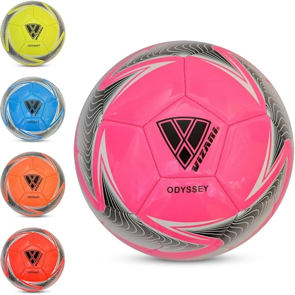 Vizari Odyssey Soccer Ball | Sizes 3, 4, 5 | Durable for Practice & Matches | Indoor & Outdoor Play - PINK, 3