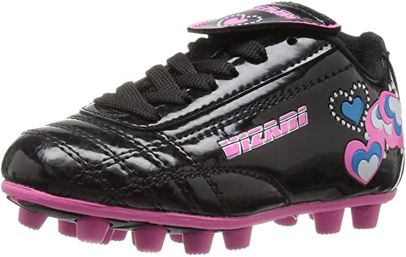 Vizari Retro Hearts FG Soccer Shoe (Toddler/Little Kid),Black/Pink/Blue 12.5