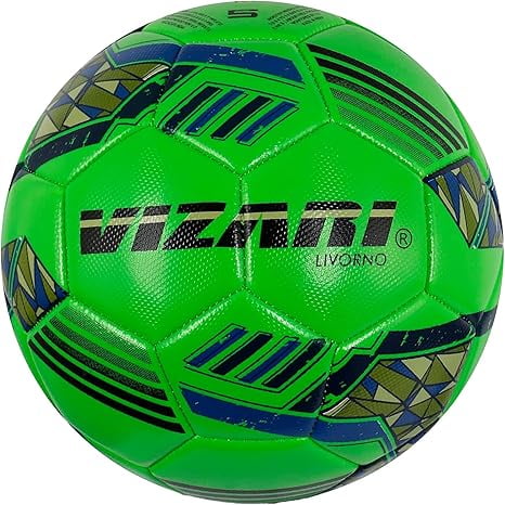Vizari Livorno Soccer Ball | Sizes 3, 4, 5 | Durable TPU for Training & Matches | Ideal for Kids, Youth & Adults - LIME GREEN, 3