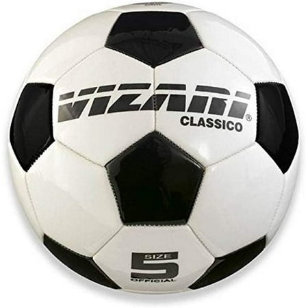 Vizari Classico Soccer Ball, White/Black - 3