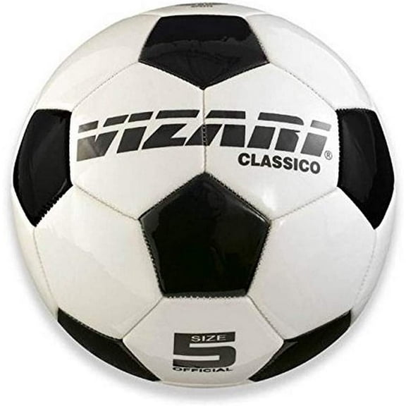 Vizari Classico Soccer Ball, White/Black - 3
