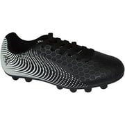 Vizari Stealth FG Soccer Cleats for Men and Women | Outdoor Football Shoes with Rubber Studs - Black/White, 9.5