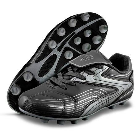 Vizari FG Soccer Cleats for Men & Women | Comfortable Outdoor Football Shoes for Training & Matches - Black, 6.5