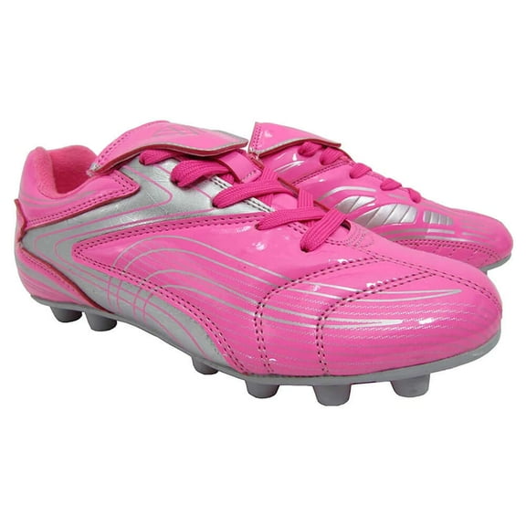Vizari Youth Firm Ground Soccer Cleats – Comfortable, Durable Outdoor Soccer Shoes for Boys and Girls, Pink, 8.5