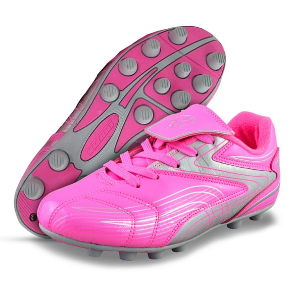 Vizari Youth Firm Ground Soccer Cleats – Comfortable, Durable Outdoor Soccer Shoes for Boys and Girls, Black, 1.5