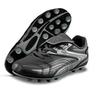 Vizari Youth Firm Ground Soccer Cleats – Comfortable, Durable Outdoor Soccer Shoes for Boys and Girls, Black, 7.5