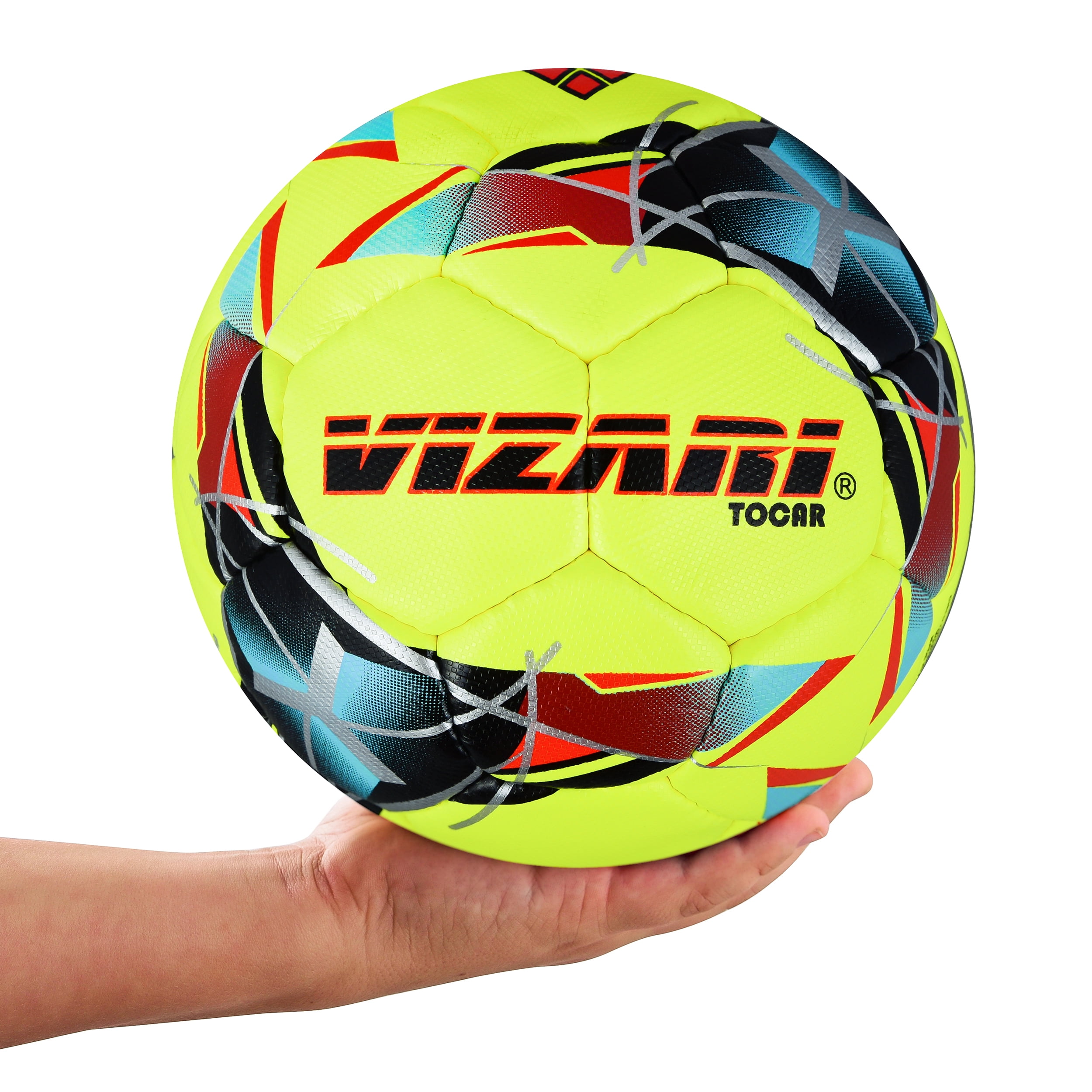 Vizari Tocar Premium Bright Color Textured Hand Stitched Futsal Soccer Ball Size 4 for Indoor and Outdoor Futsal Games