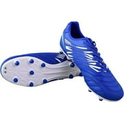 Vizari Valencia FG Soccer Cleats for Men and Women | Wide Fit Football Shoes with TPU Studs - ROYAL/WHITE, 11