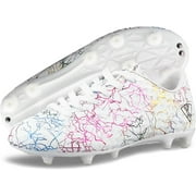 Vizari Zodiac Firm Ground Soccer Cleats for Kids – Durable, Lightweight Soccer Shoes for Boys and Girls, White, 11.5